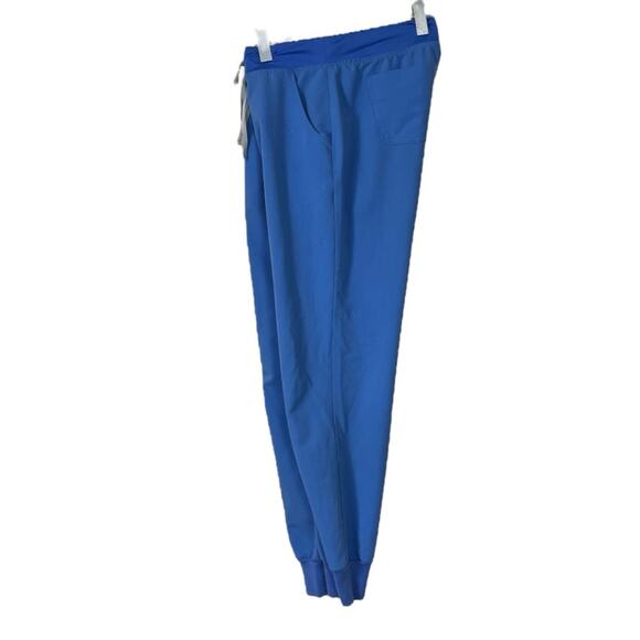 FIGS Jogger Pants Pull On Scrubs Zip Cargo Pocket Blue Women’s Size Medium - Picture 3 of 10
